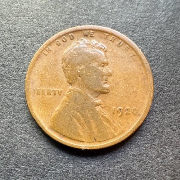 1920 1C Lincoln Wheat Cent Penny - Coin as Shown - average circulated - Picture 2 of 6
